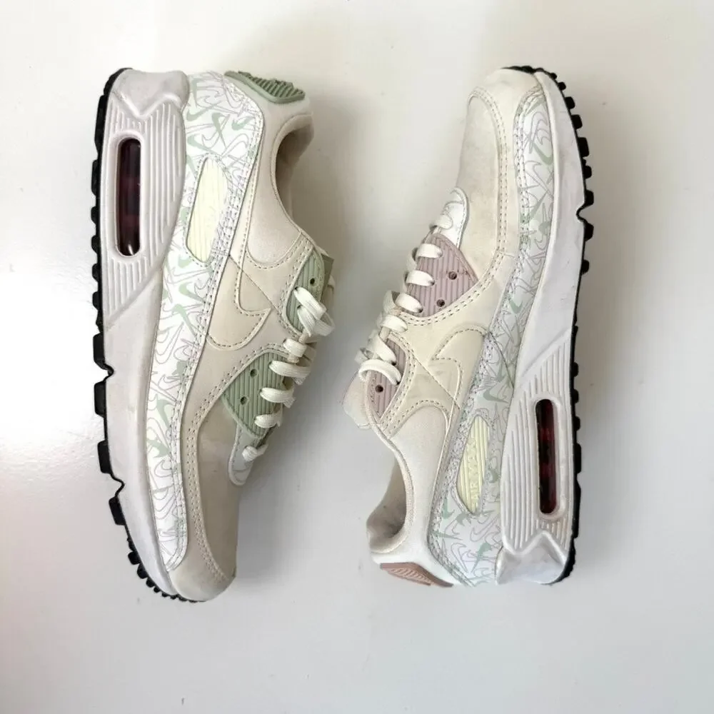 Nike Air Max 90 U Complete Me‎ Valentine’s Day White Green Pink Sneakers 8.5
